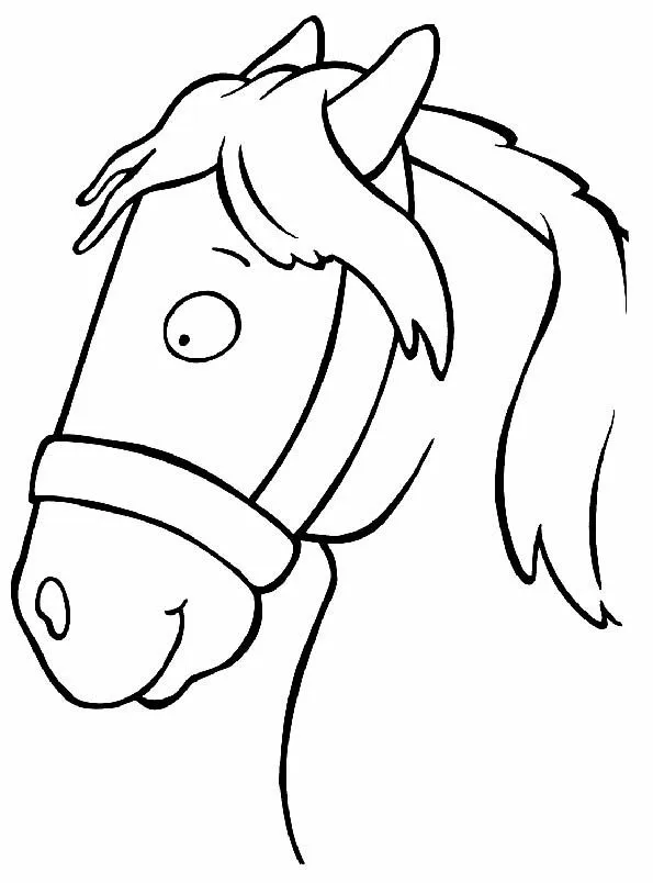 Caricaturas para colorear cara de caballos - Imagui