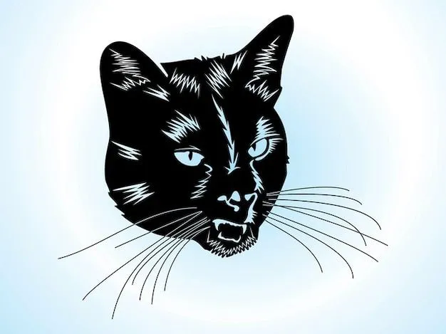 Cabeza de gato lindo con el bigote | Descargar Vectores gratis