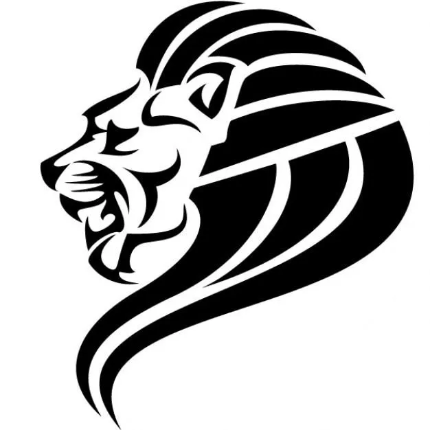 Cabeza de león vista lateral esquema | Descargar Iconos gratis