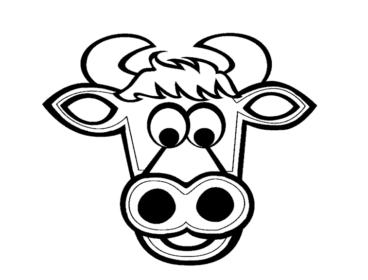 Cabeza de vaca para colorear - Imagui