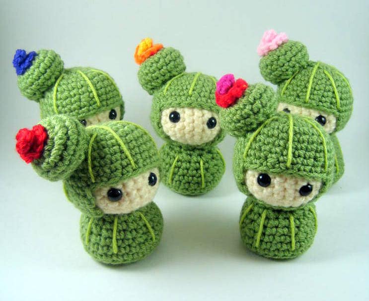 Cactus Kokeshi Amigurumi Crochet Pattern PDF file by mutts on Etsy