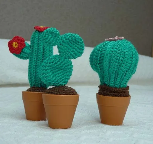Cactus tejidos al crochet como realizarlos - Imagui