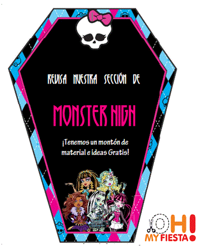 Kit Monster High en Rosa, para Imprimir Gratis. | Ideas y material ...