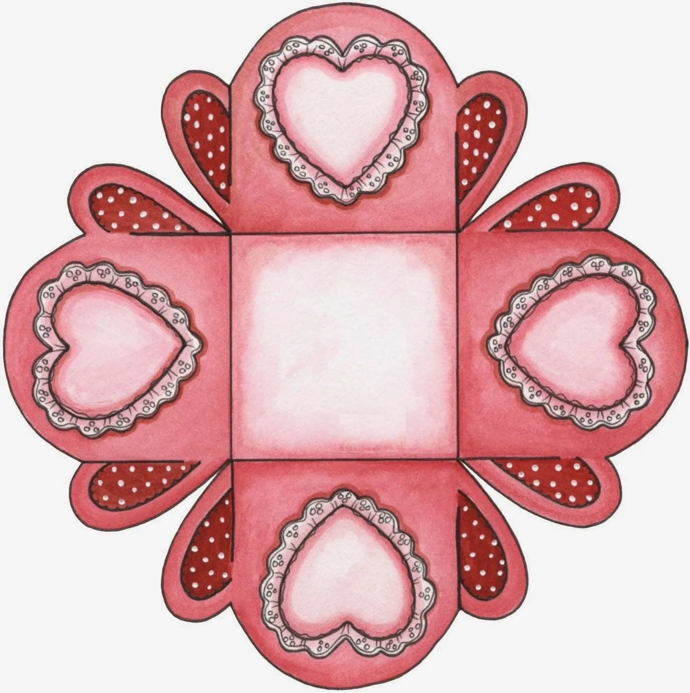 Caja con Corazones para Imprimir Gratis. - Ideas y material gratis para fiestas y celebraciones Oh My Fiesta! Caja con Corazones para Imprimir Gratis. - Ideas y material gratis para fiestas y celebraciones Oh My Fiesta!