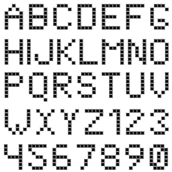 Caja cuadrada estilo font set — Vector stock © angelp #48192119