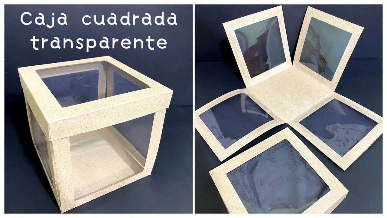 Caja cuadrada Kraft con ventanas transparente | Caja con acetato| Caja para  pan de pascua - YouTube
