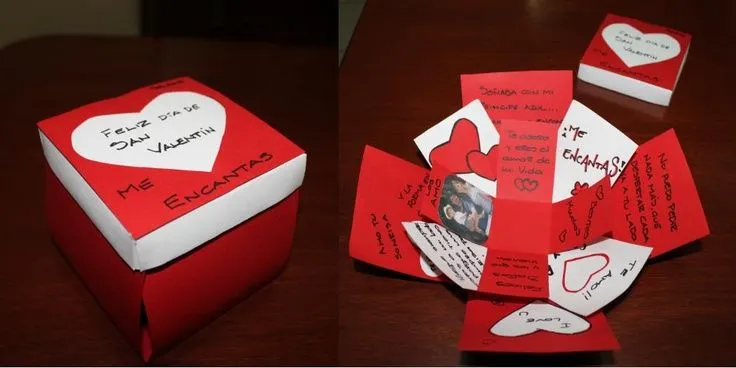 Caja explosiva para San Valentin | DIY Amor | Pinterest