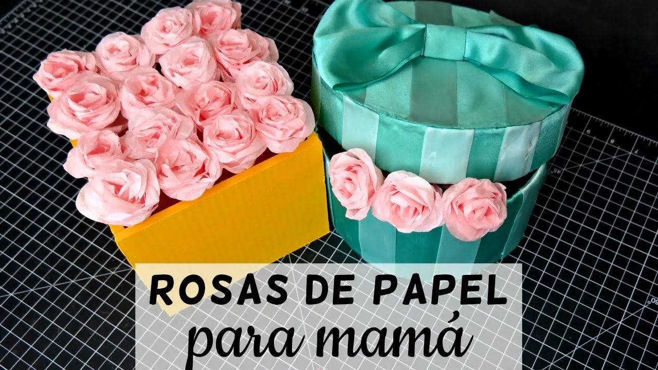 Caja de Flores de Papel / Regalo para Mamá 10 de mayo | Ame Mayén - YouTube