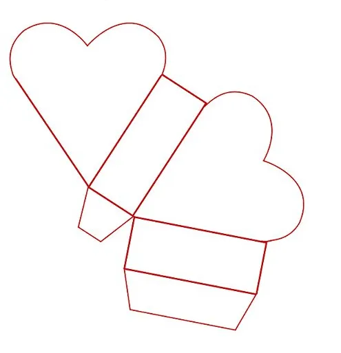 Como hacer una caja en forma de corazon - Imagui