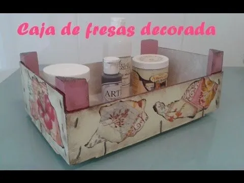 Caja de fresas decorada - YouTube