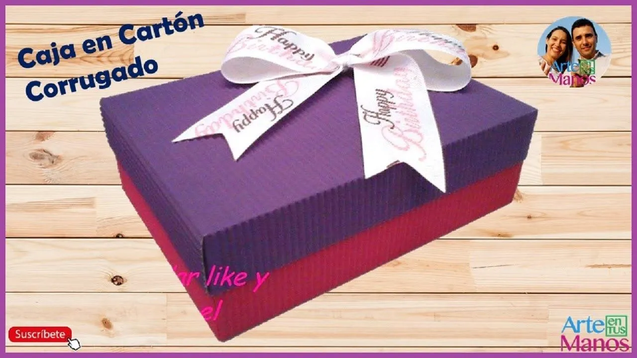 Caja rectangular en cartón corrugado para obsequio - YouTube Caja rectangular en cartón corrugado para obsequio - YouTube