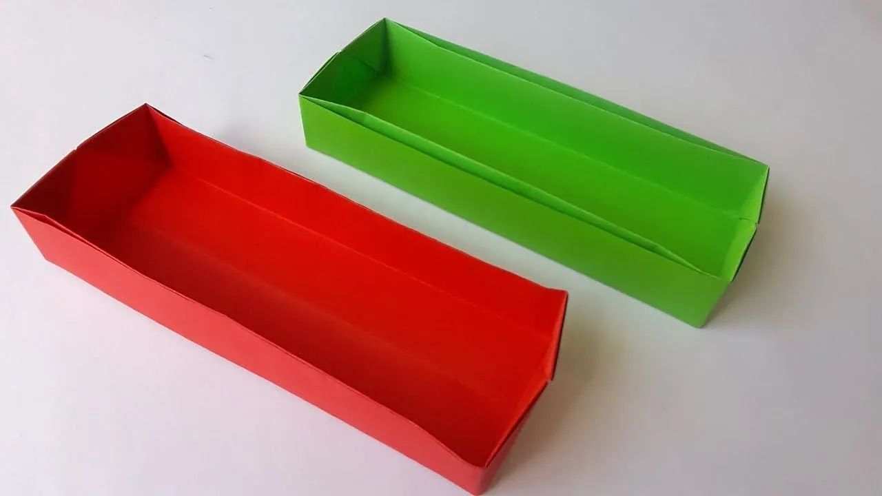 CAJA RECTANGULAR ORIGAMI - Origami paper box - YouTube