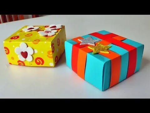 Caja para regalo - Manualidades para regalar. Gift box - YouTube