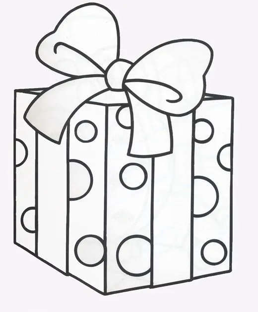 Dibujos para colorear: Caja de regalo