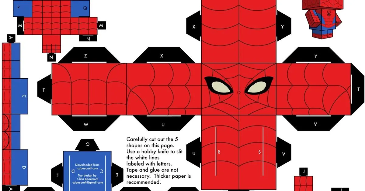Cajas Cubo de Spiderman o el Hombre Araña para Imprimir Gratis. - Oh My  Fiesta! Friki
