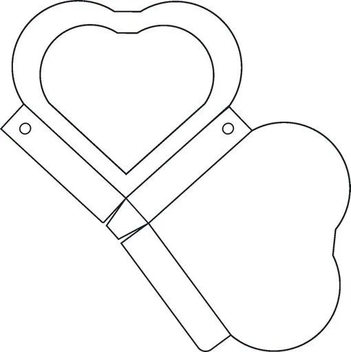 Moldes de cajas en forma de corazon - Imagui