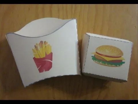 Cajas para patatas fritas y hamburguesas. - YouTube
