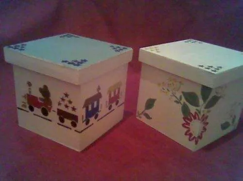 Cajas de maderas infantiles pintadas - Imagui