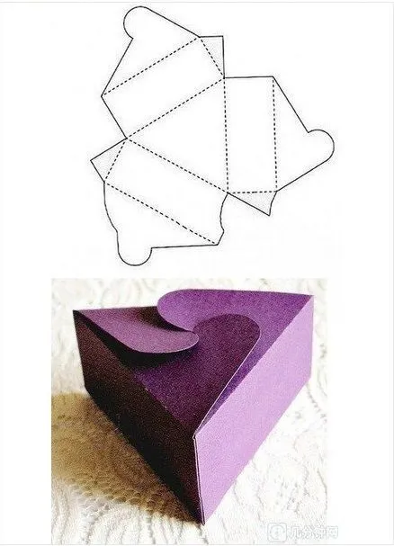 Molde de caja de regalo | Origami Gift Box | Pinterest