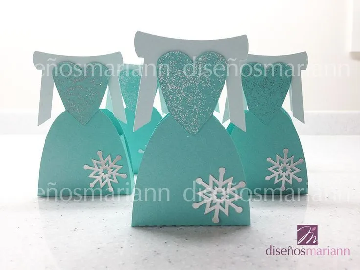 Cajita para dulces del vestido de Elsa de Frozen | Cajitas ...