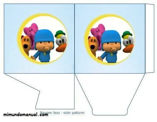 Cajitas para fiestas infantiles -Pocoyo ~ Mimundomanual