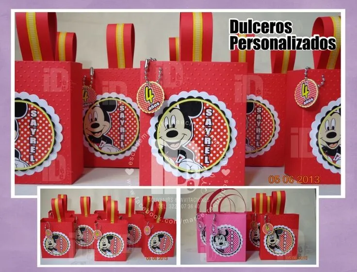 Cajitas Minnie y Mickey Mouse ideales para dar como Bolo para los ...
