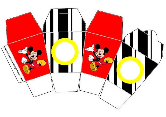 Cajitas para imprimir gratis de Mickey Mouse combinando rojo ...
