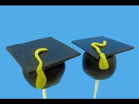 Cómo hacer cake pops de birrete de graduación. Graduation cake ...