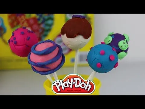 Cake Pops de Play-Doh-Golosinas de Plastilina playDoh|Mundo de ...