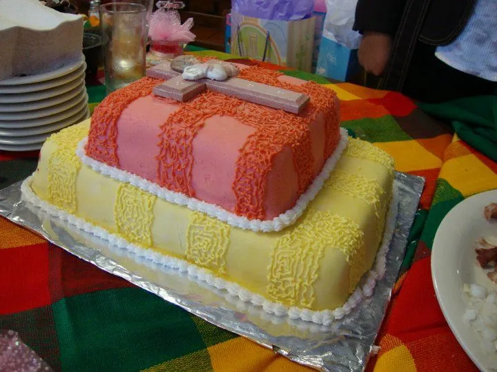 Cakes by Kika: Pastel para bautizo de fondant