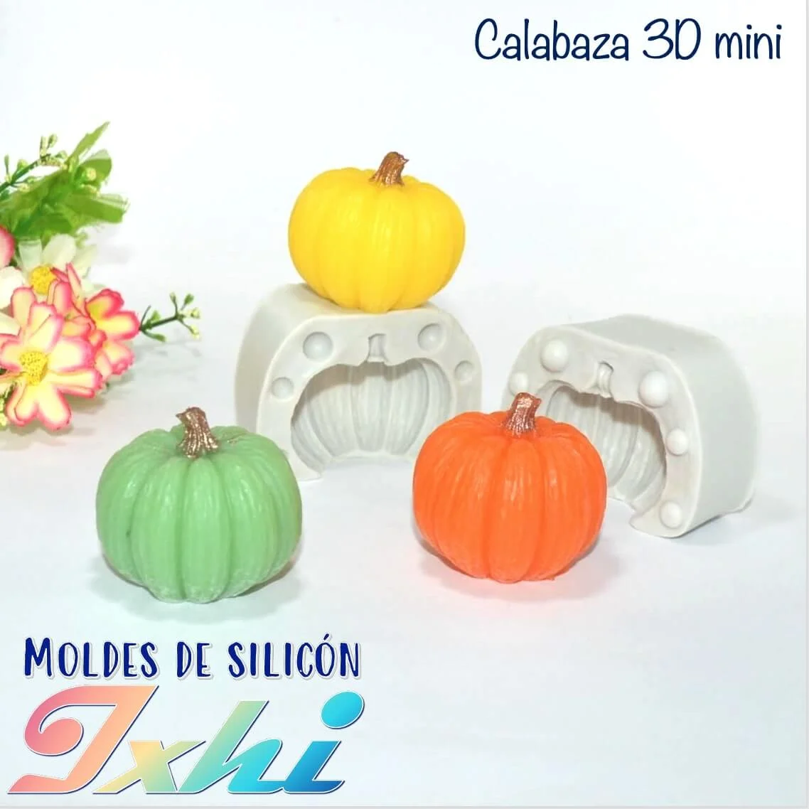 Calabaza 3D - Moldes de Silicón Ixhi