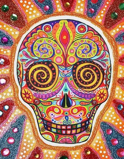 Calaca colorida Mexicana | Día de los Muertos | Pinterest