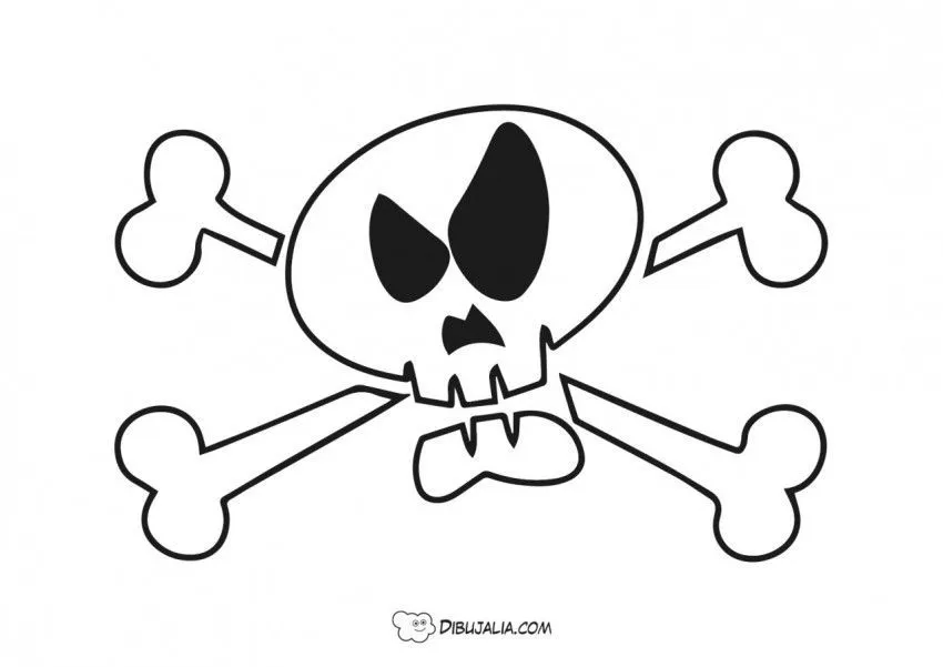 Calavera pirata - Dibujo #850 | Calavera pirata, Dibujos, Piratas