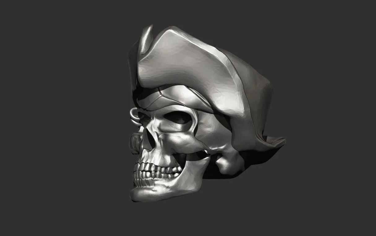 Calavera pirata Modelo 3D $100 - .obj - Free3D