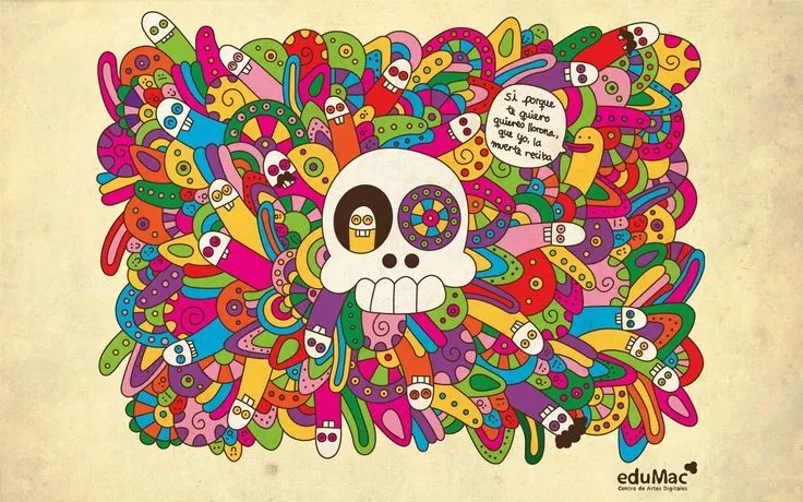 calaveras mexicanas wallpaper | HAPPY | Pinterest