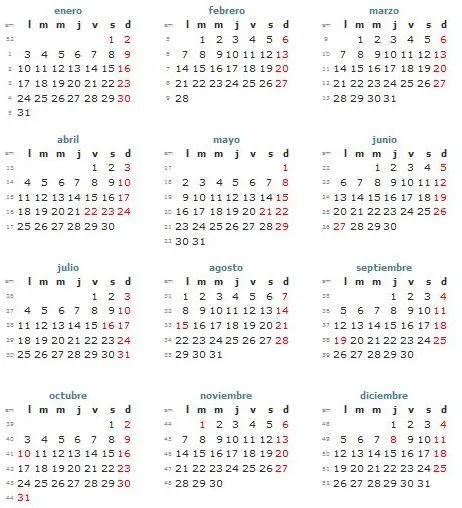 Calendario 2011 con festivos - Imagui