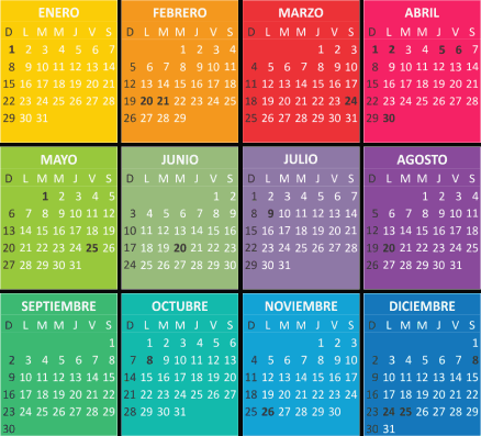 Calendario con semanas 2012 - Imagui