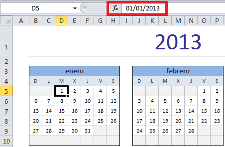 Calendario 2013 en Excel - Excel Total