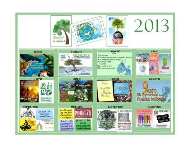 Calendario ambiental anual 2013