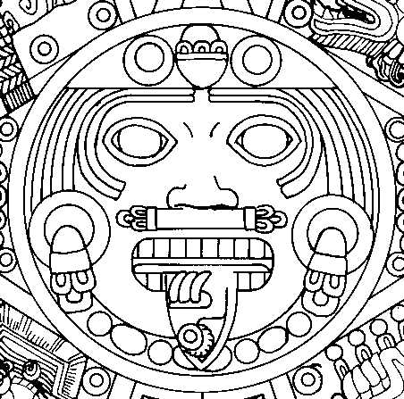 Calendario azteca dibujo para niños - Imagui