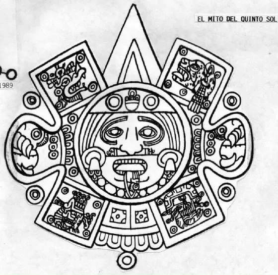 Dibujos del sol azteca - Imagui