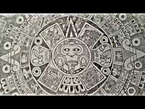 Calendario azteca a lapiz - YouTube