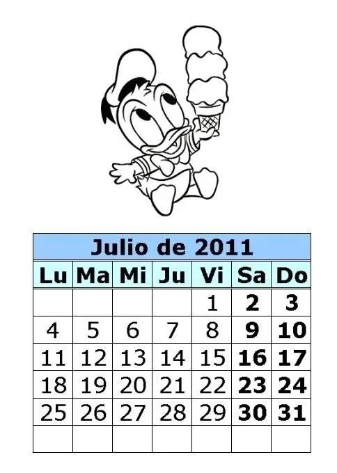 Calendario de bebés Disney de 2011 (3ª parte) : Calendarios para ... Calendario de bebés Disney de 2011 (3ª parte) : Calendarios para ...