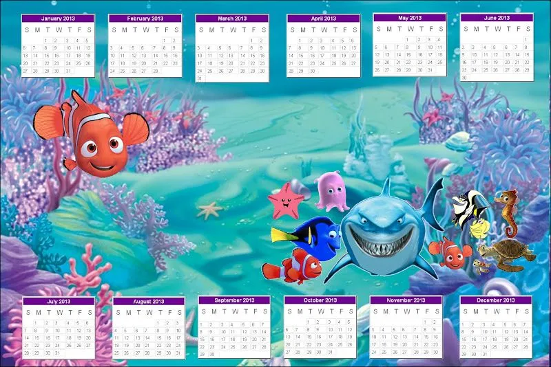 Calendario completo 2012 infantil Disney - Imagui