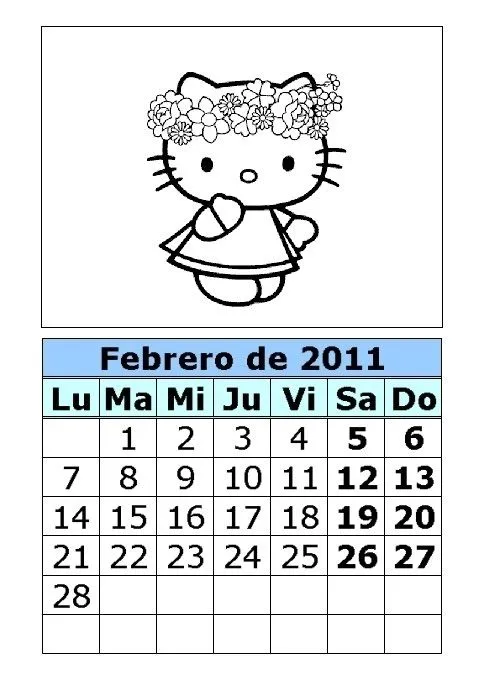 Calendario febrero 2013 de princesas - Imagui