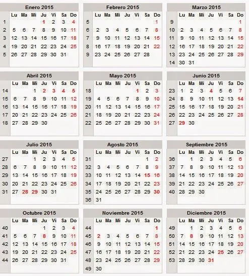 Calendario Feriados largos para el 2015 en el Perú - QUE HAY EN ...