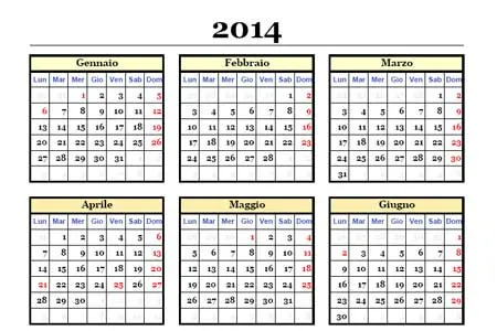 Calendario gratis 2014