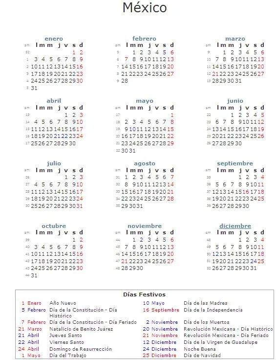 Calendario laboral 2011 - La Economia