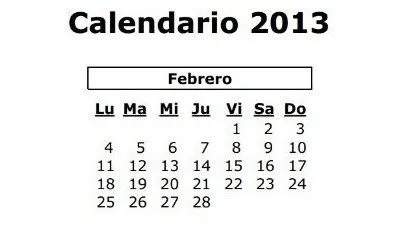 El calendario laboral de Febrero 2013 para Cataluña - deFinanzas.com