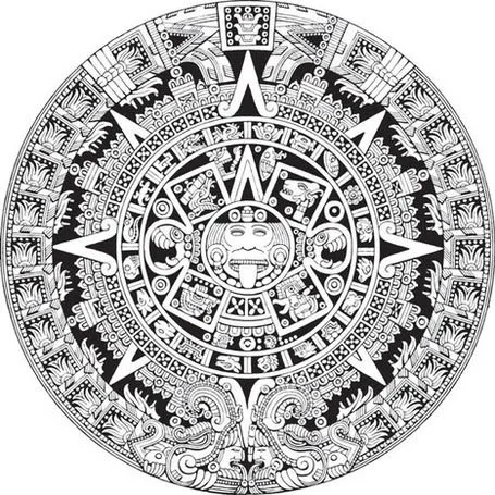 Calendario maya vector - Imagui